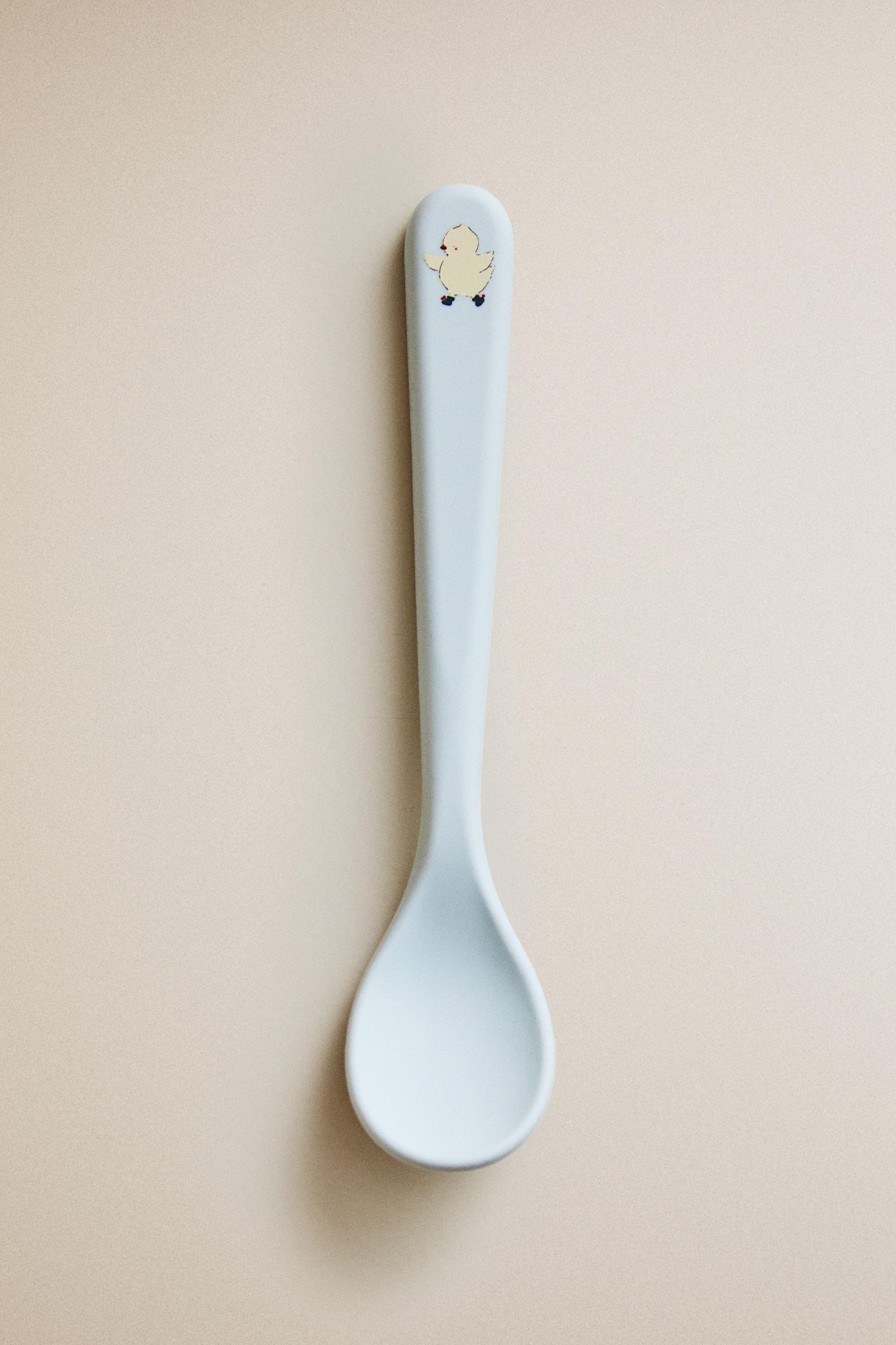 KIDS' SILICONE CHICK SPOON